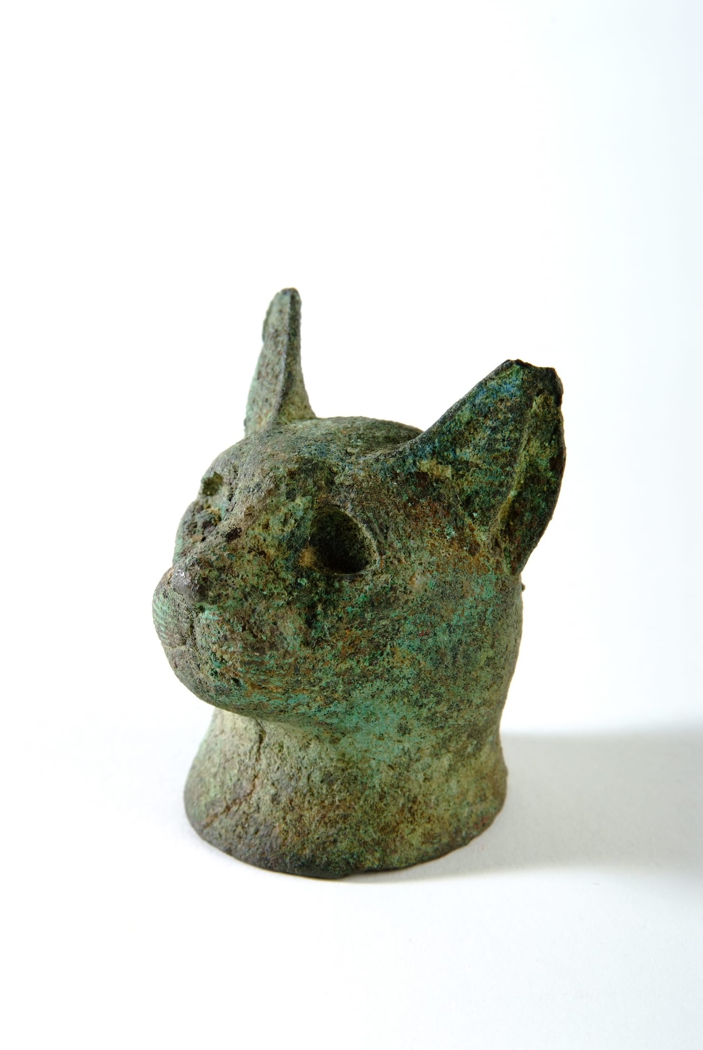 Ancient Egyptian bronze cat figure sacred to the goddess Bastet, circa 600–500 BCE.