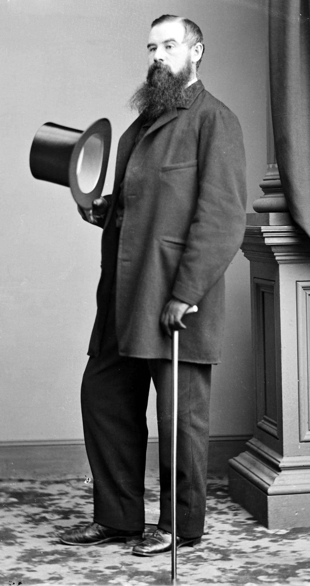 Portrait of folklorist Charles Godfrey Leland, who collected The Algonquin Legends of New England from named Passamaquoddy and Penobscot narrators in 1884.